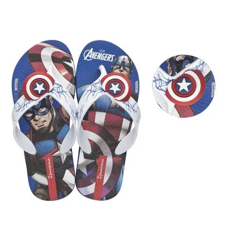 Chinelo Infantil Avengers Verde-preto - Foto 4