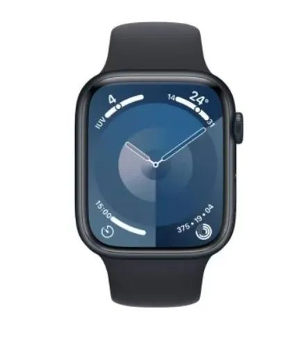 Apple Watch Series 9 Caixa meia-noite de alumínio 45 mm Pulseira esportiva M/G