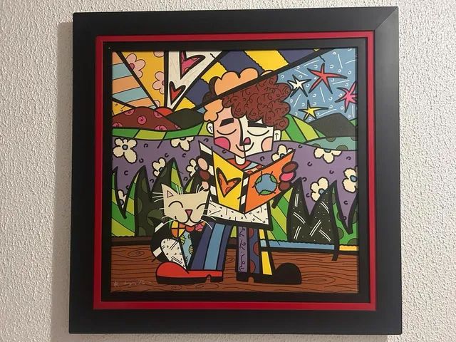Quadro Romero Britto com certificado