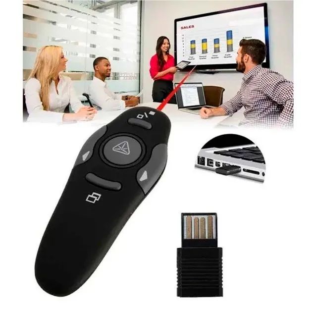 Apresentador Slide Apontador Laser Controle Sem Fio