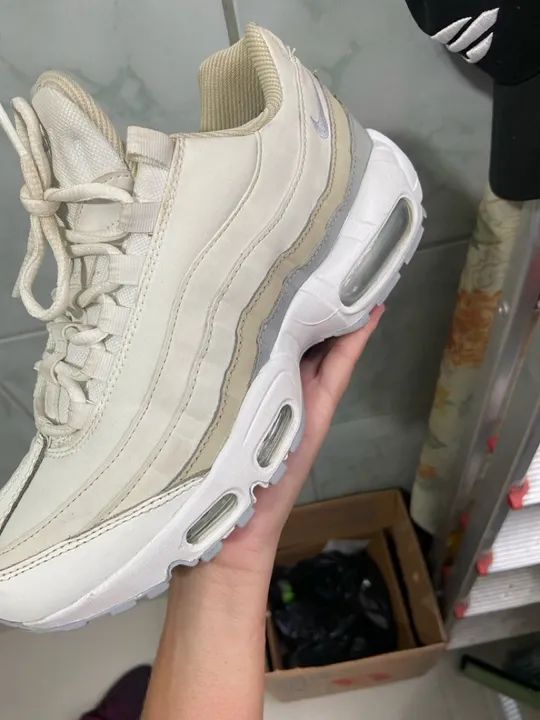 Air Max 95 white bege  - Foto 4