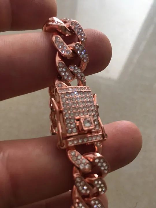 Pulseira dourada 20cm cravejado em zircônia  - Foto 3