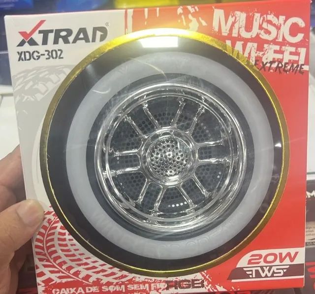 Caixa Som Roda Pneu Carro Portátil Bluetooth Potente - Foto 6