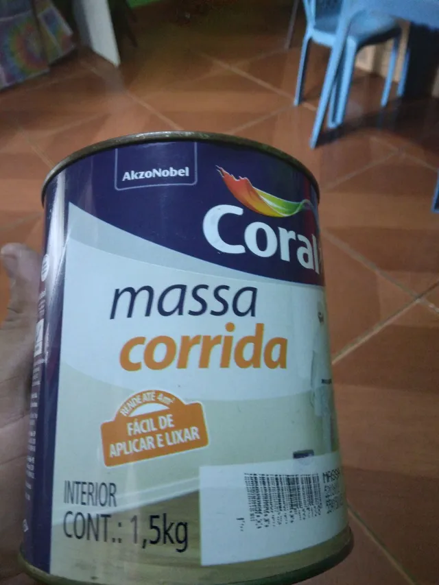 Massa corrida coral 1kg e meio
