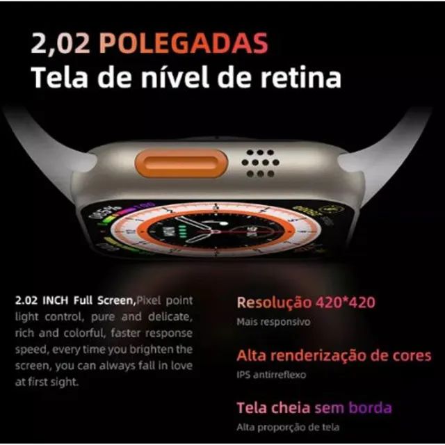 Smartwatch Relógio T900 Ultra Inteligente  Série 9 IWO Lançamento Original - Foto 5