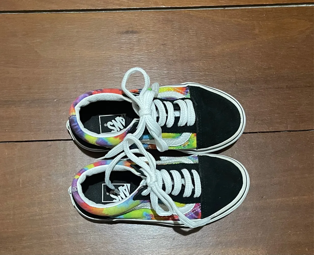 Tênis Vans Infantil Old Skool arco íris Tie Dye 