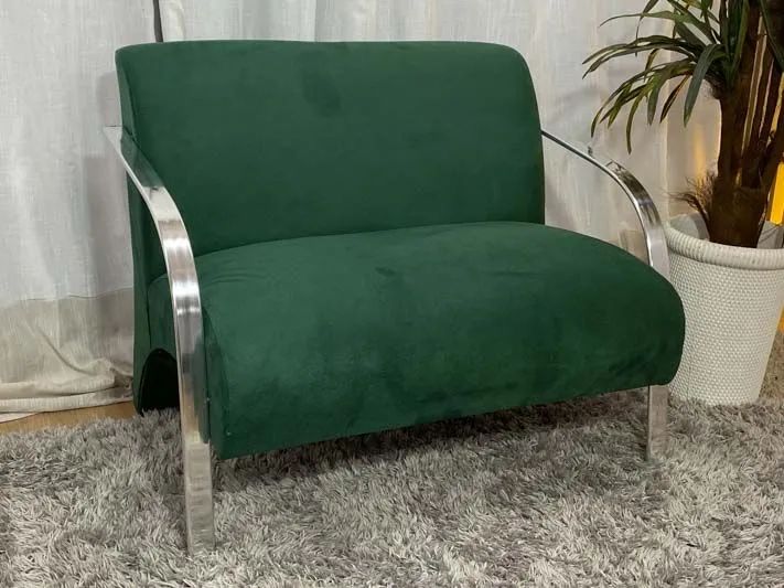 Conjunto de Poltronas 2x1x1 Lugares Verde Braço Alumínio  - Foto 2