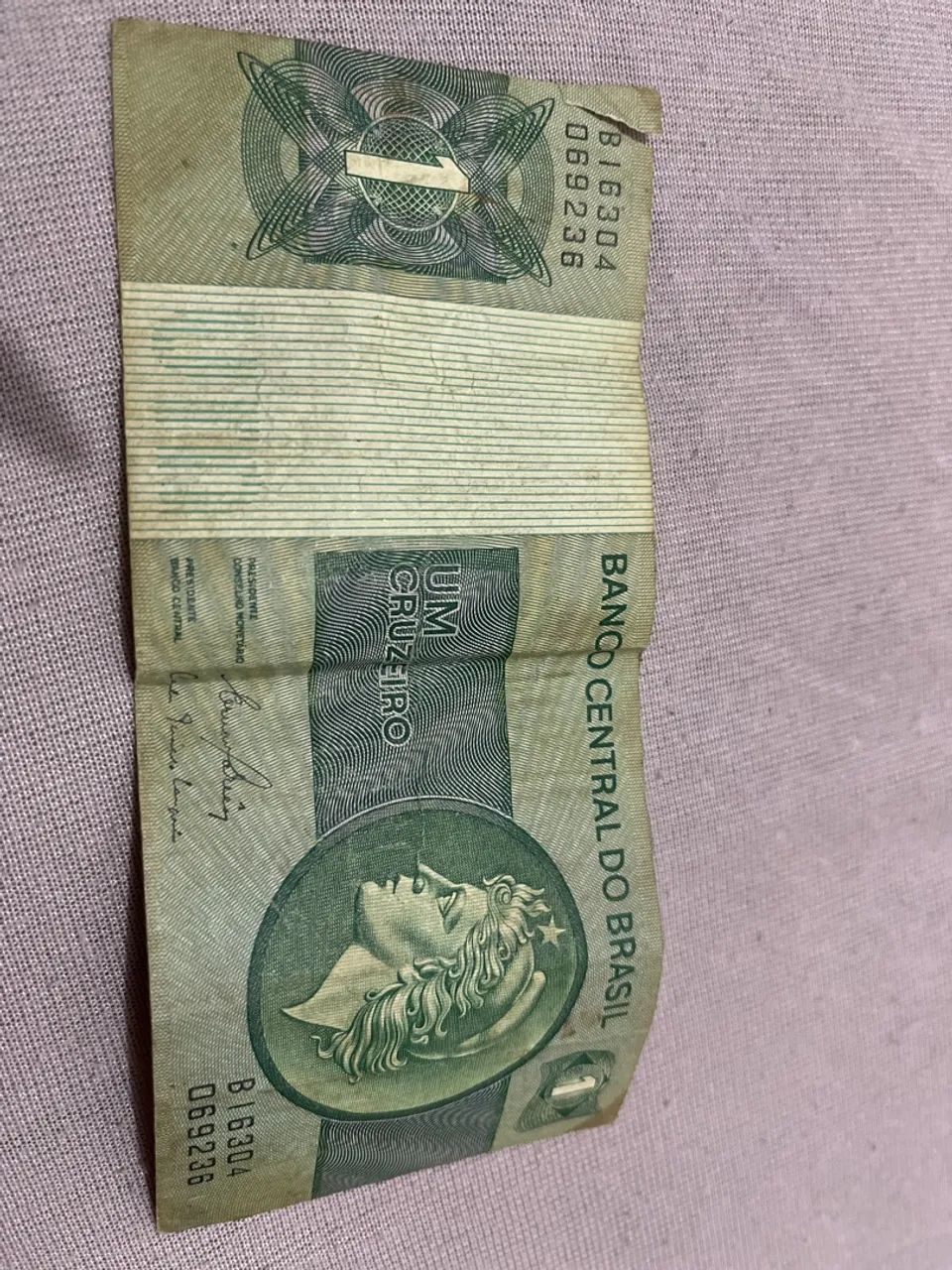 Nota de 1 Cruzeiro - Banco Central do Brasil - Foto 2