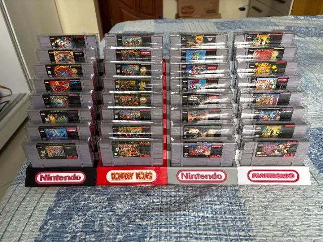Suporte expositor para cartuchos de super nintendo snes 9 e 8 lugares - Foto 4