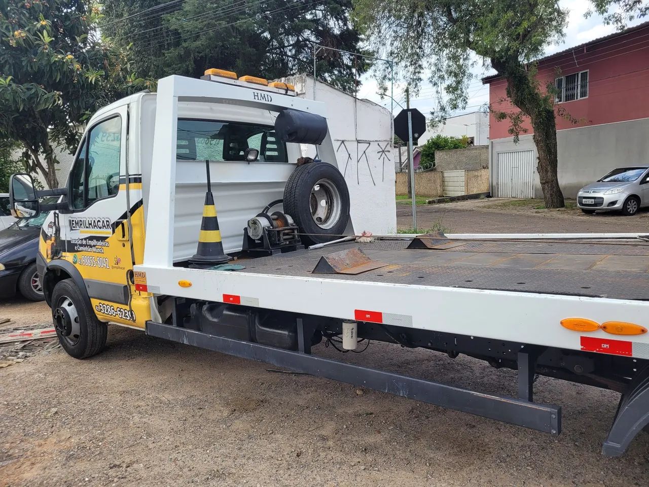 Caminhão plataforma hidráulica de auto socorro - Foto 3