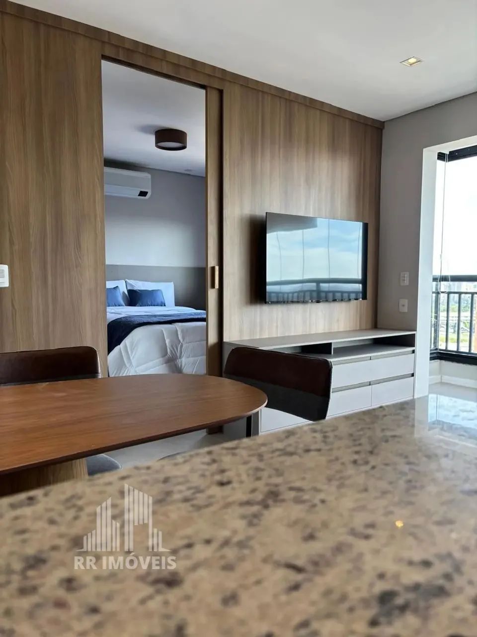 RR8361 Studio MOBILIADO 40m² CONDOMÍNIO FIORI - OPORTUNIDADE - 1 Dormitório 1 Vaga - Barue - Foto 3