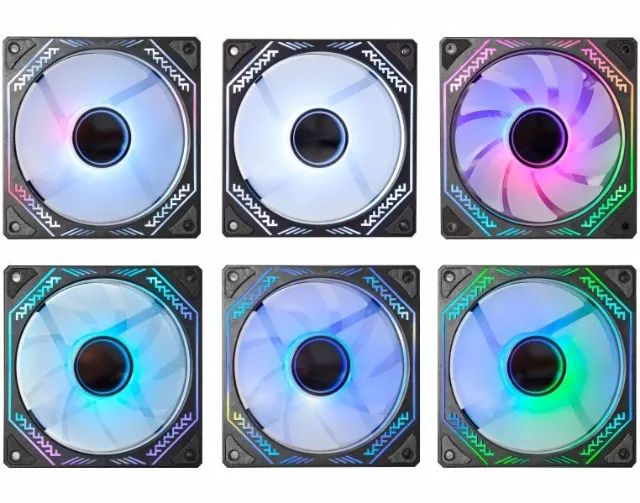 Cooler Fan Argb 6 Pinos Controlável Aataf1 Kmex *ENTREGA GRÁTIS* - Foto 2