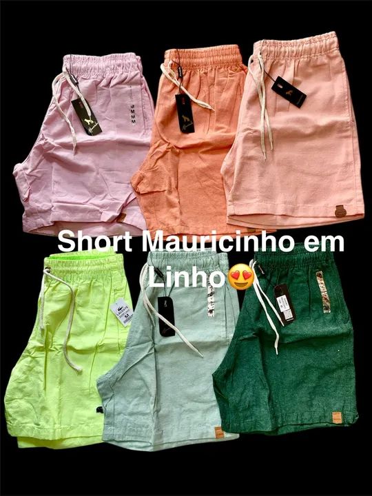 Shorts Masculinos em Linho - Novos - Foto 2
