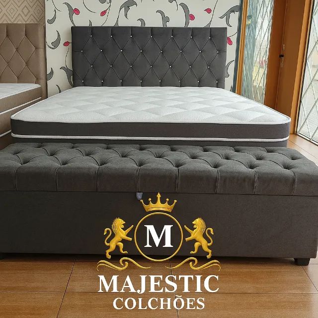 Cama premium com massageador + brinde box e cabeceira - ultimas unidades - Foto 4