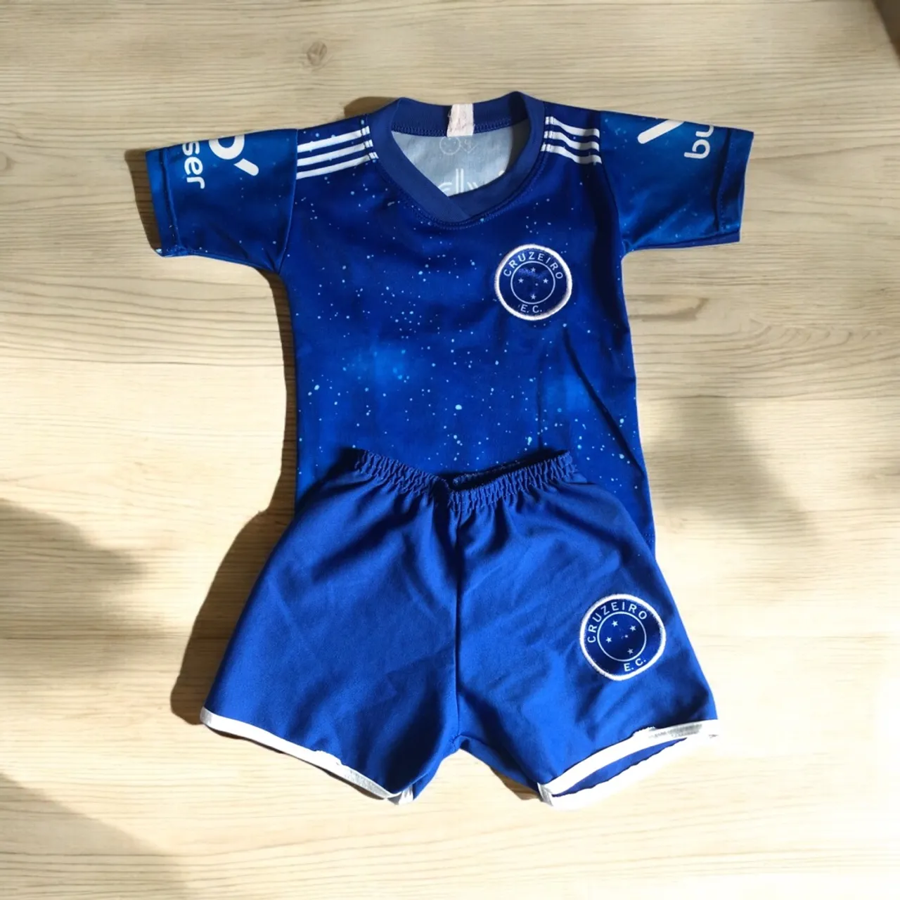 Conjunto time Cruzeiro infantil unissex aproximadamente 1/2 anos