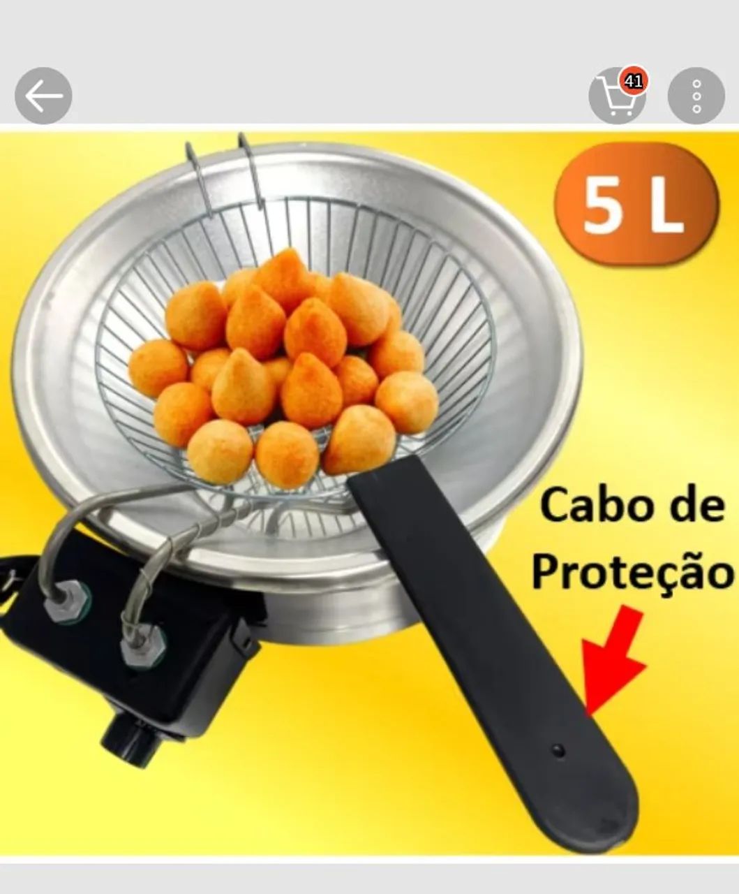 Fritadeira Industrial 5L - Cabo de Proteção