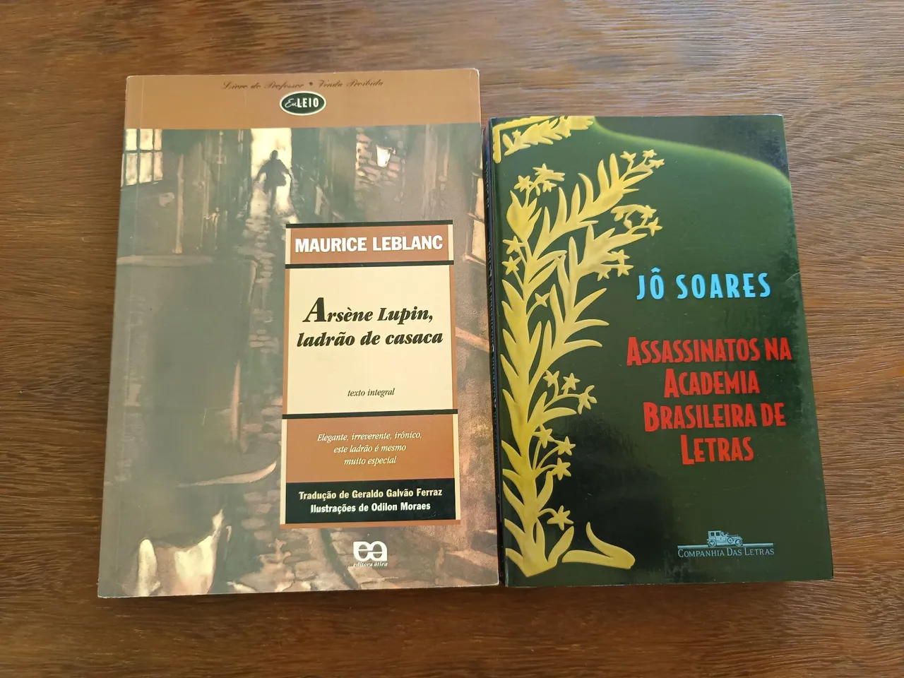 Arsène Lupin, ladrão de casaca e Assassinos na Academia Brasileira de Letras - 2 livros