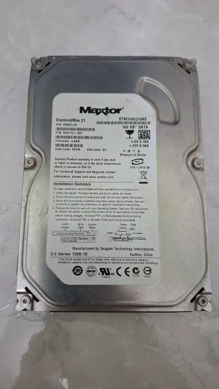 HD Maxtor 160GB SATA