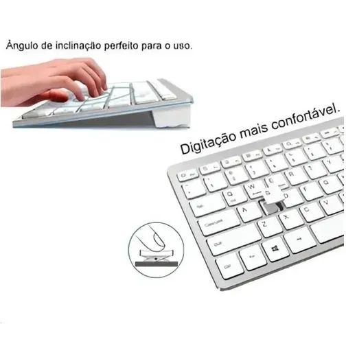 Teclado Mini Bluetooth Slim Abnt2 X-Cell XC-TEC-04 (NOVO) - Foto 4