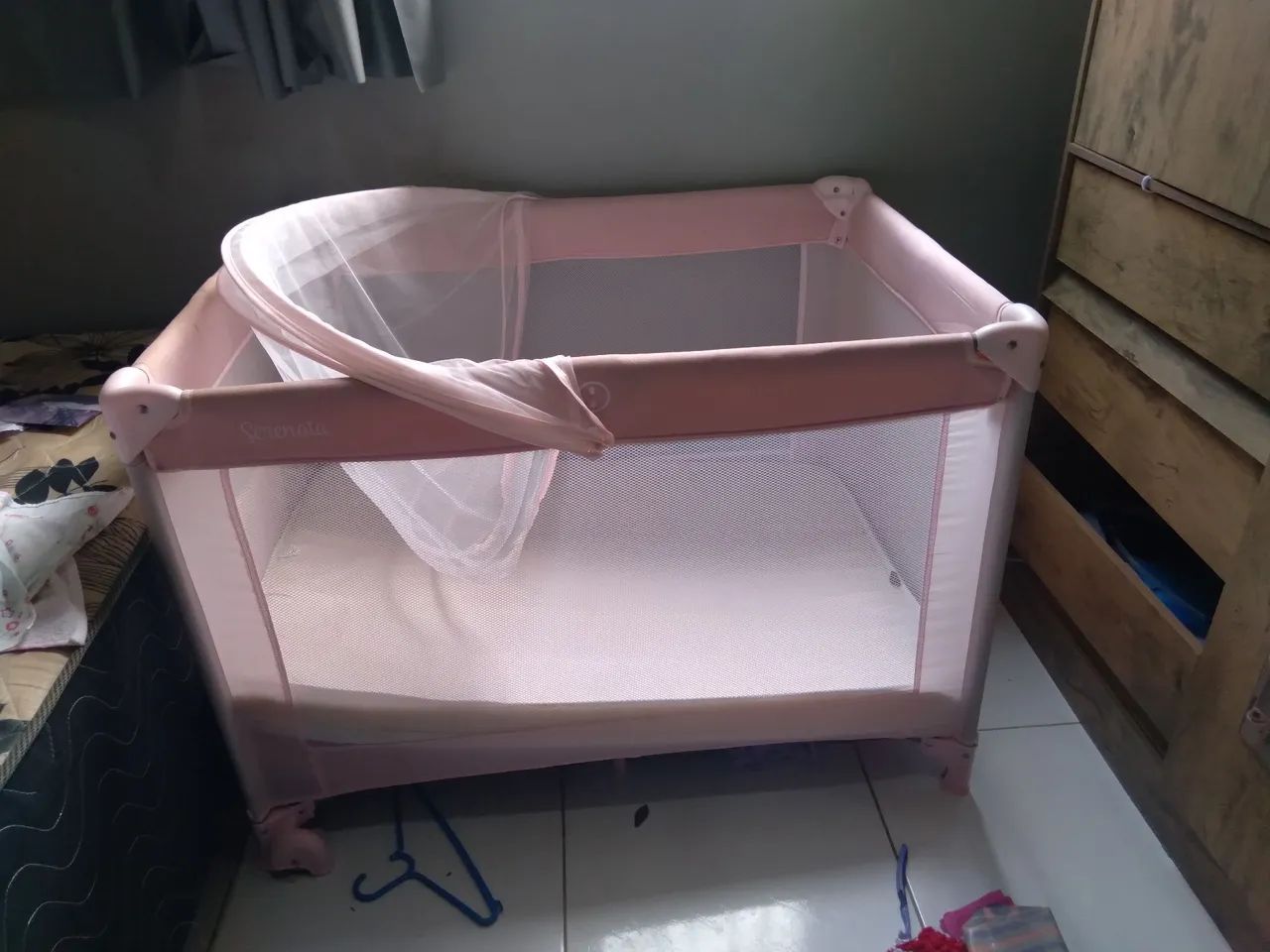 Berço portátil para bebê com mosquiteiro - Foto 2