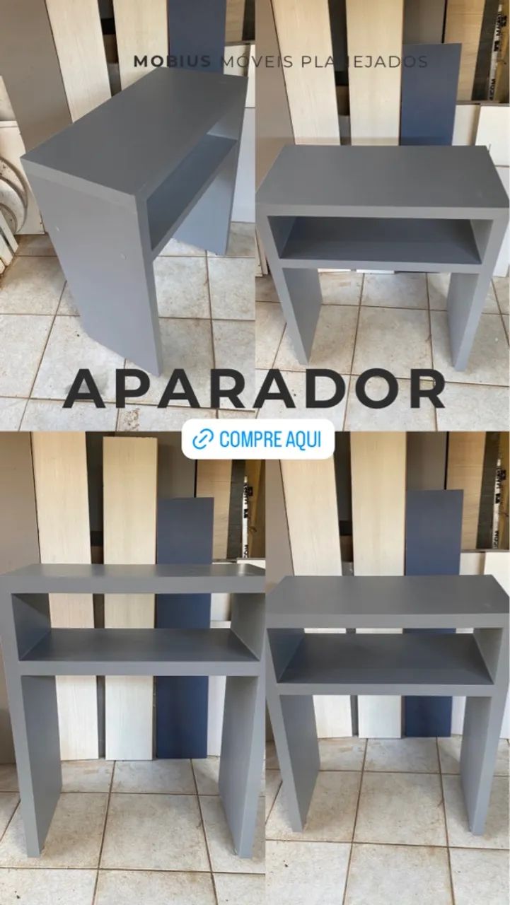 Aparador mdf cinza 
