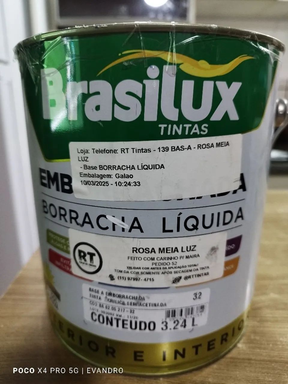 Lata de tinta 3.2L rosa meia luz 