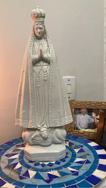 Estátua de Virgem Maria em gesso - Foto 3