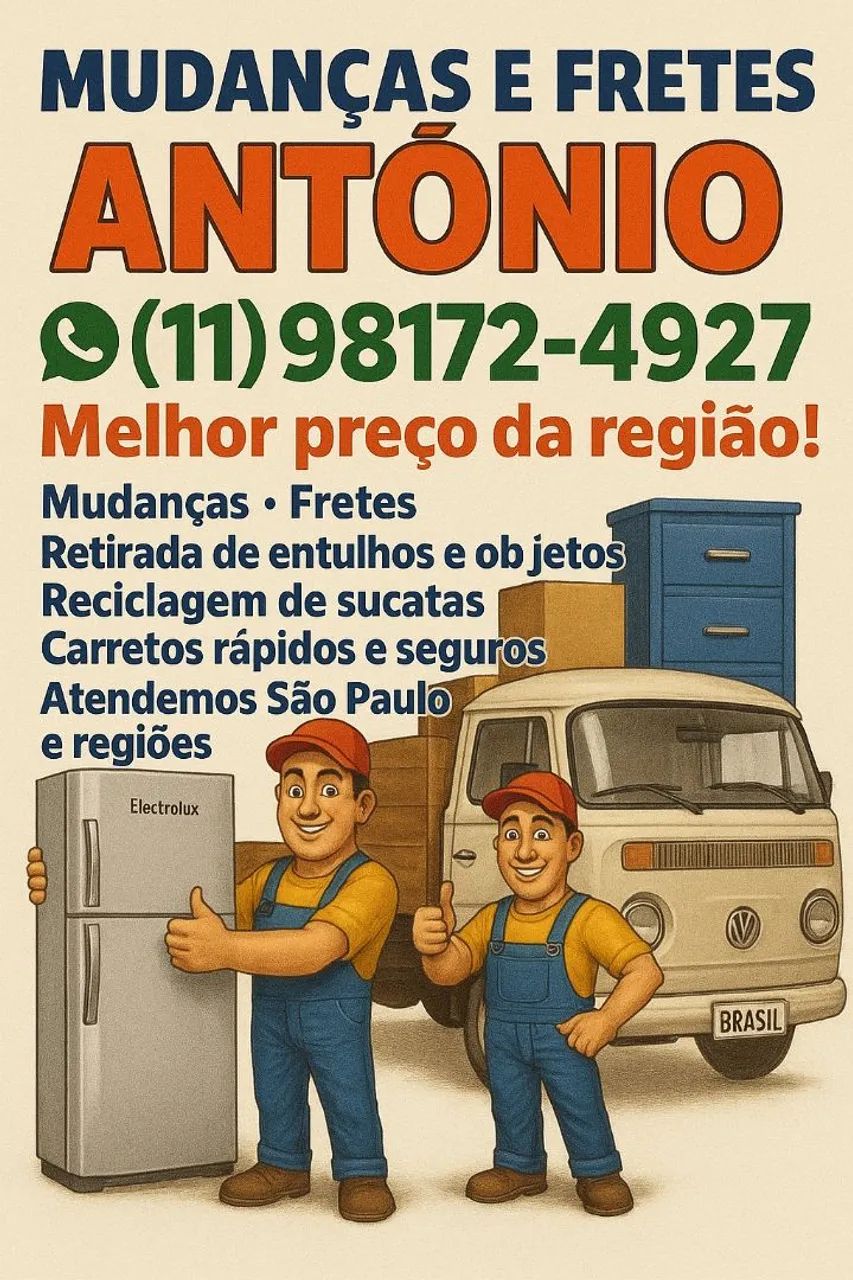Transporte de frete - carretos e pequenas mudanças comercias e residencial 