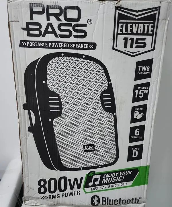 Caixa de Som Portátil Pro Bass Elevate 115 - TWS Function - Foto 2
