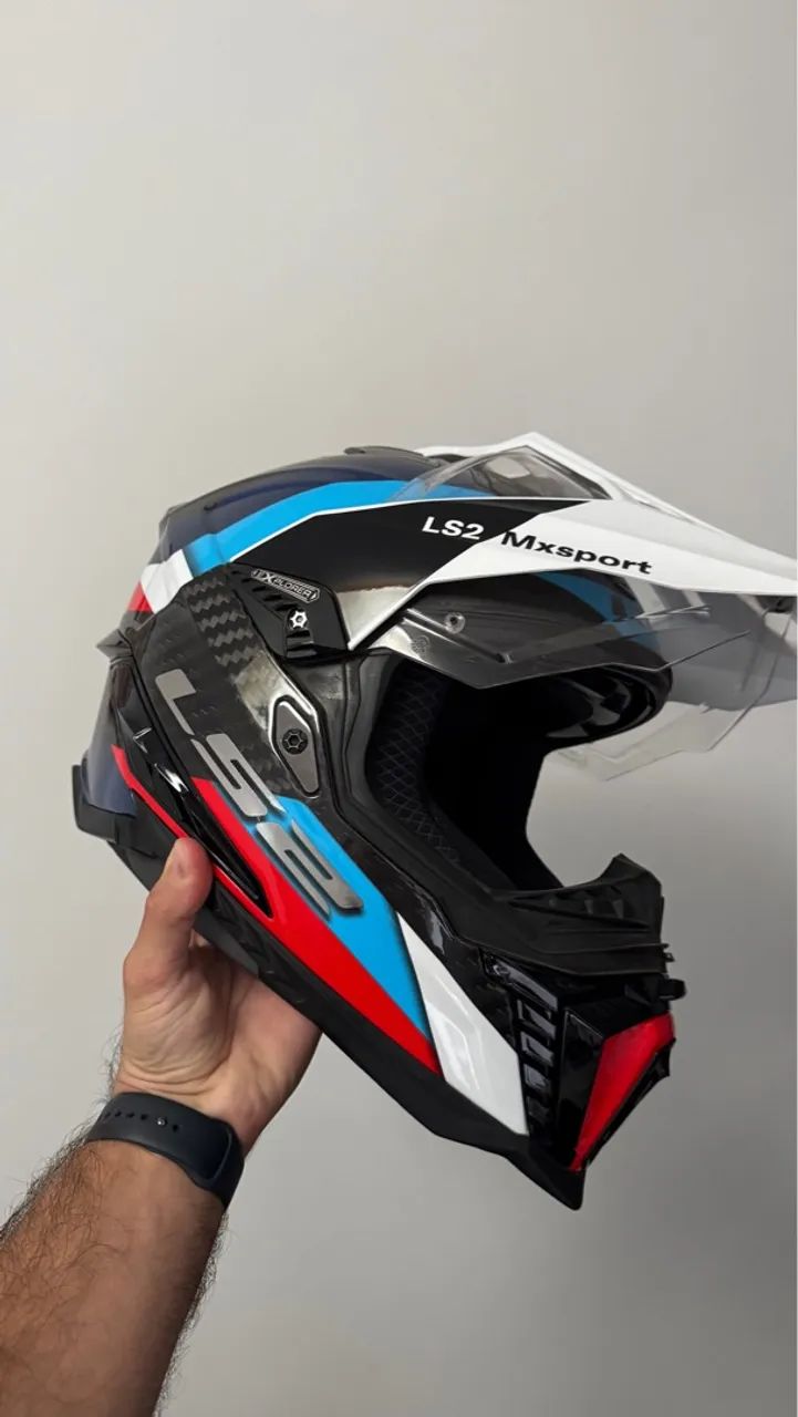 Capacete moto LS2 explorer carbon - Foto 2
