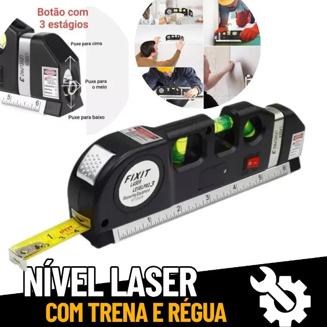 Trena 2,5m Com Nível e Laser _ FE171 - Foto 2