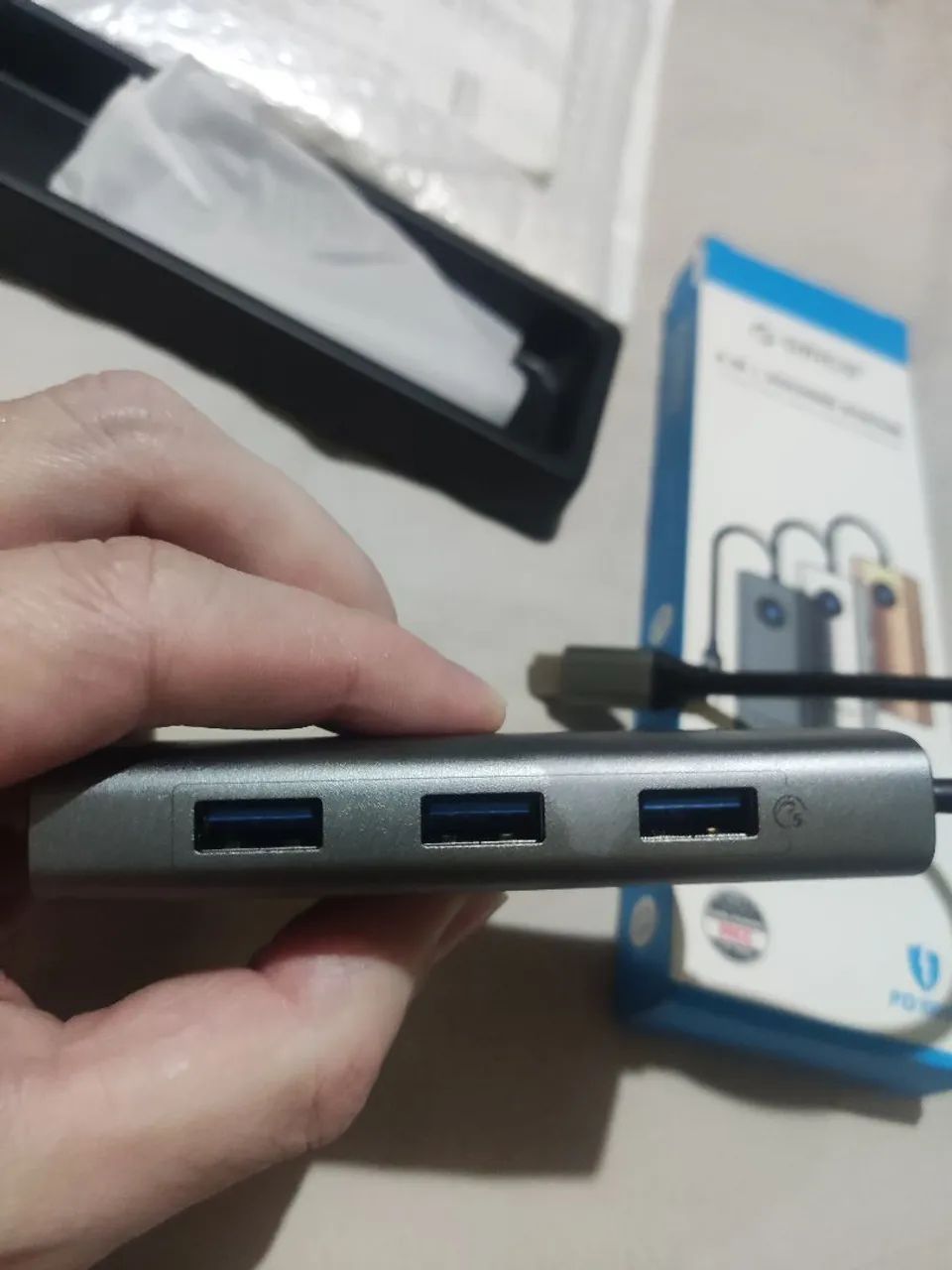 Adaptador HUB USB-C 6 em 1 Orico - Foto 3