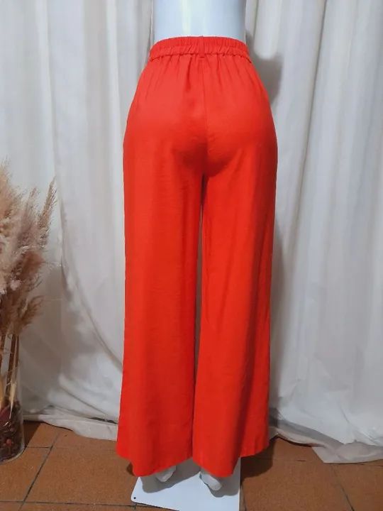 Calça feminina reta de viscose - Foto 2