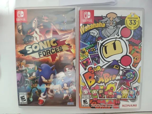 Jogos do Nintendo Switch ( Sonic Forces e Super Bomberman)