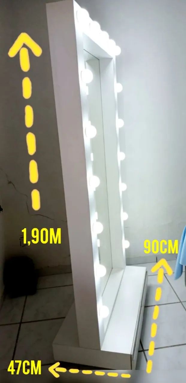 Espelho Camarim Iluminado com 2 Gavetas - Foto 5