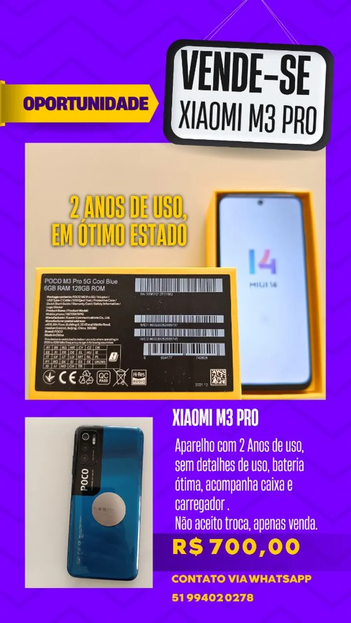 XIAOMI M3 PRO