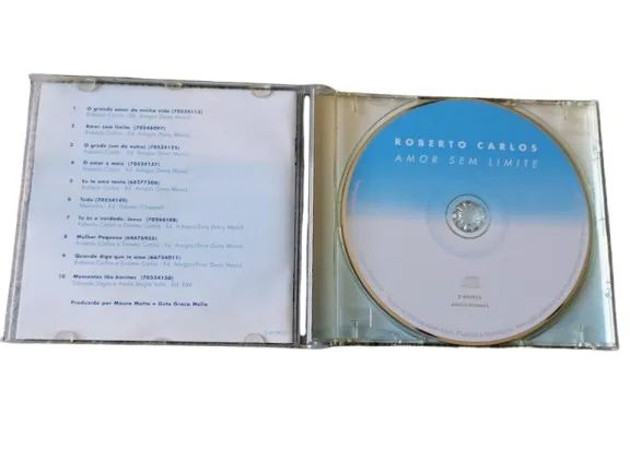 CD Roberto Carlos Amor Sem Limites 1989 BMG Sony MPB  - Foto 3