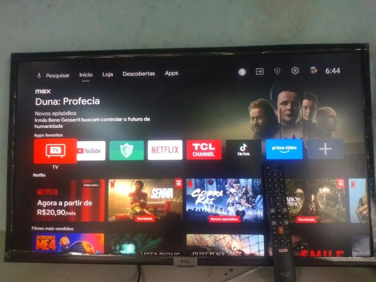 TV TCL Smart 32 com controle remotowifi YouTube Android bluetooth 