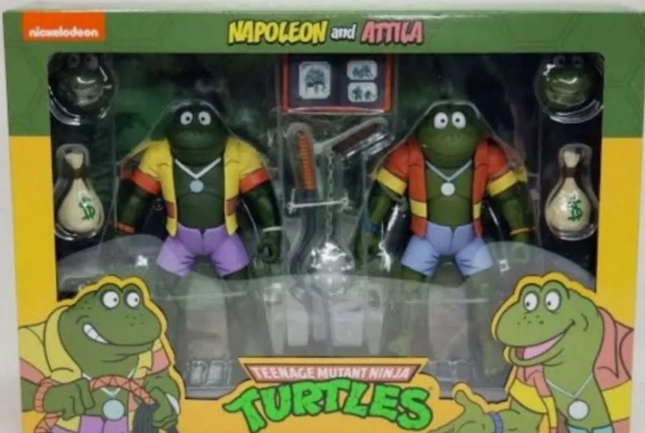 Pack Napoleon And Atilla e Triceraton Infantryman and Roadkill Neca Tartarugas Ninja