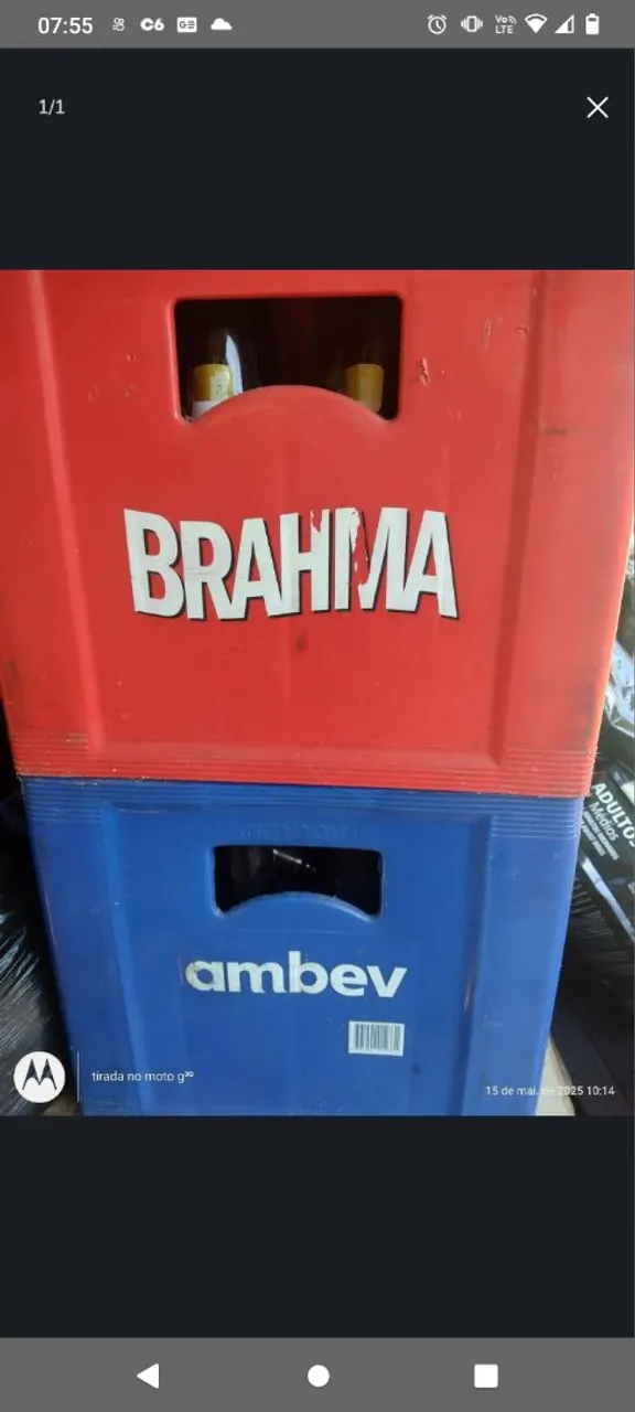 Caixa de cerveja Brahma/Ambev (vazia)