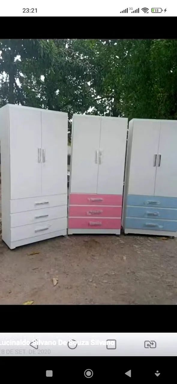 Guarda Roupa Solteiro, Material Madeira Bloco64312003465603120