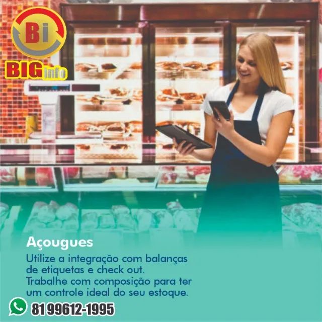 Sistema para açougue, casa de carnes e peixarias