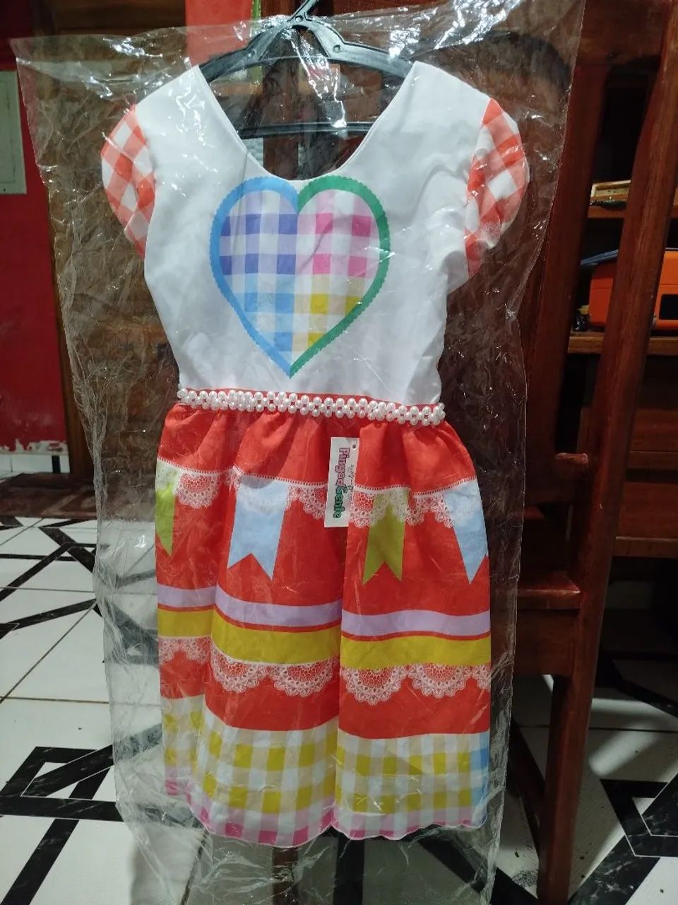 Vestido infantil Festa Junina 8 anos