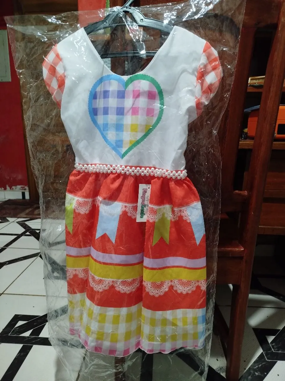 Vestido infantil Festa Junina 10 anos