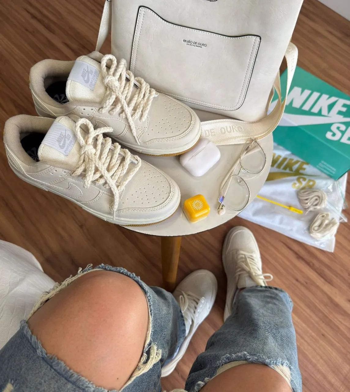 Tênis Nike Dunk Low Off-White Primeira linha Premium Novo do 34 ao 39 - Foto 5