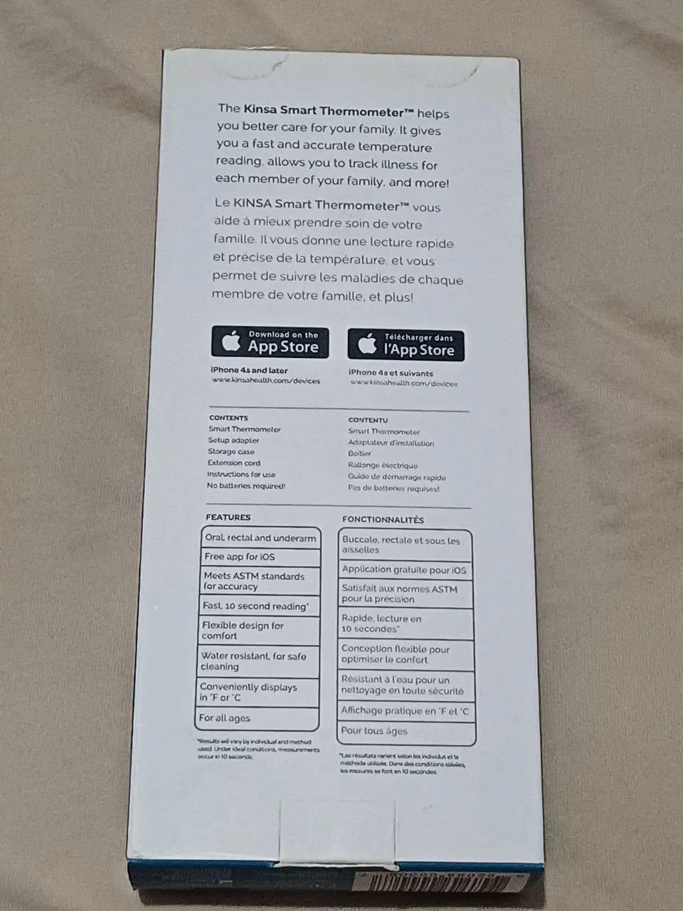 Termômetro inteligente digital Kinsa QuickCare para celular - Foto 2
