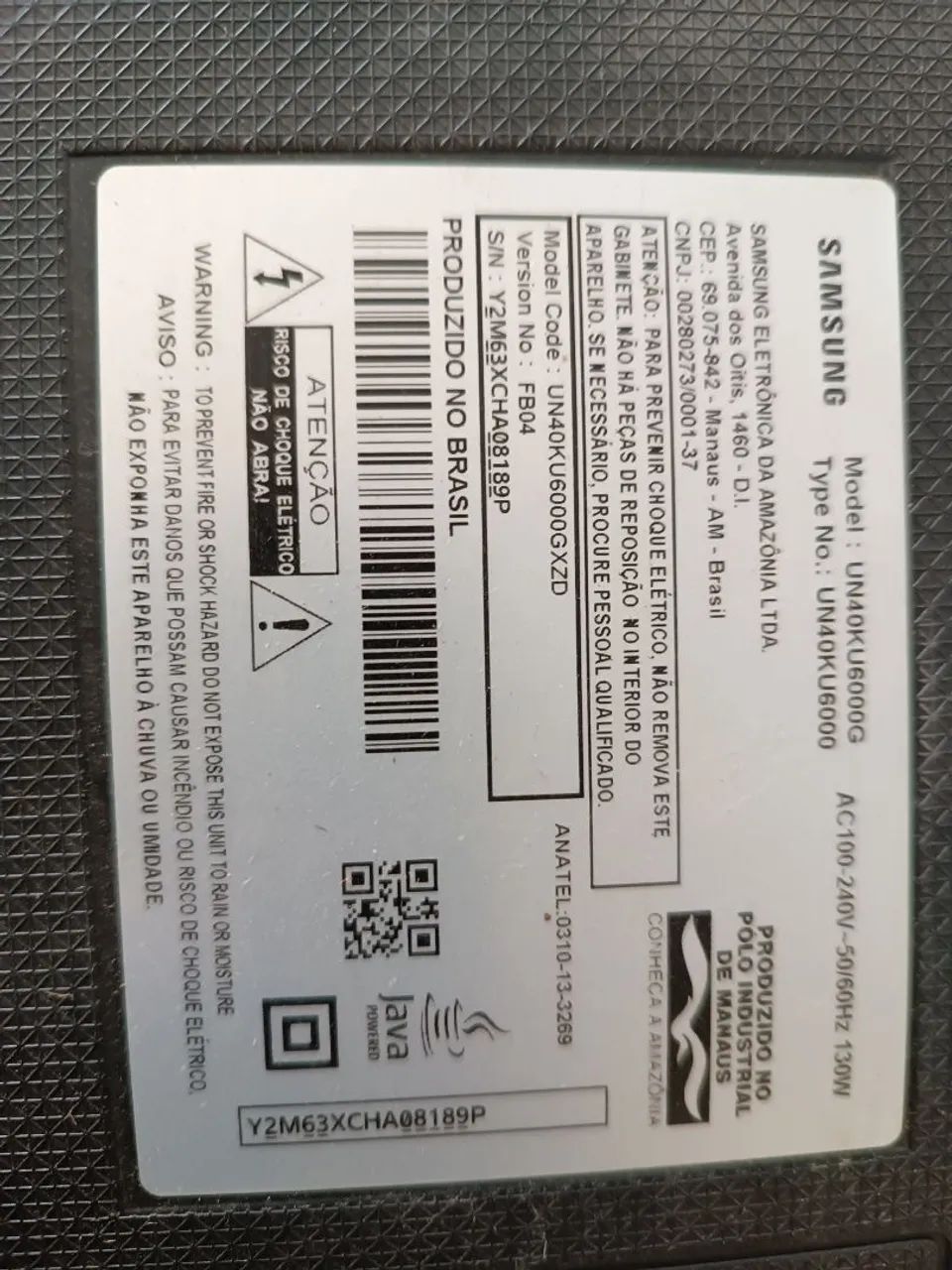 Placa principal tv led smart Samsung un40ku6000g mãe  - Foto 2