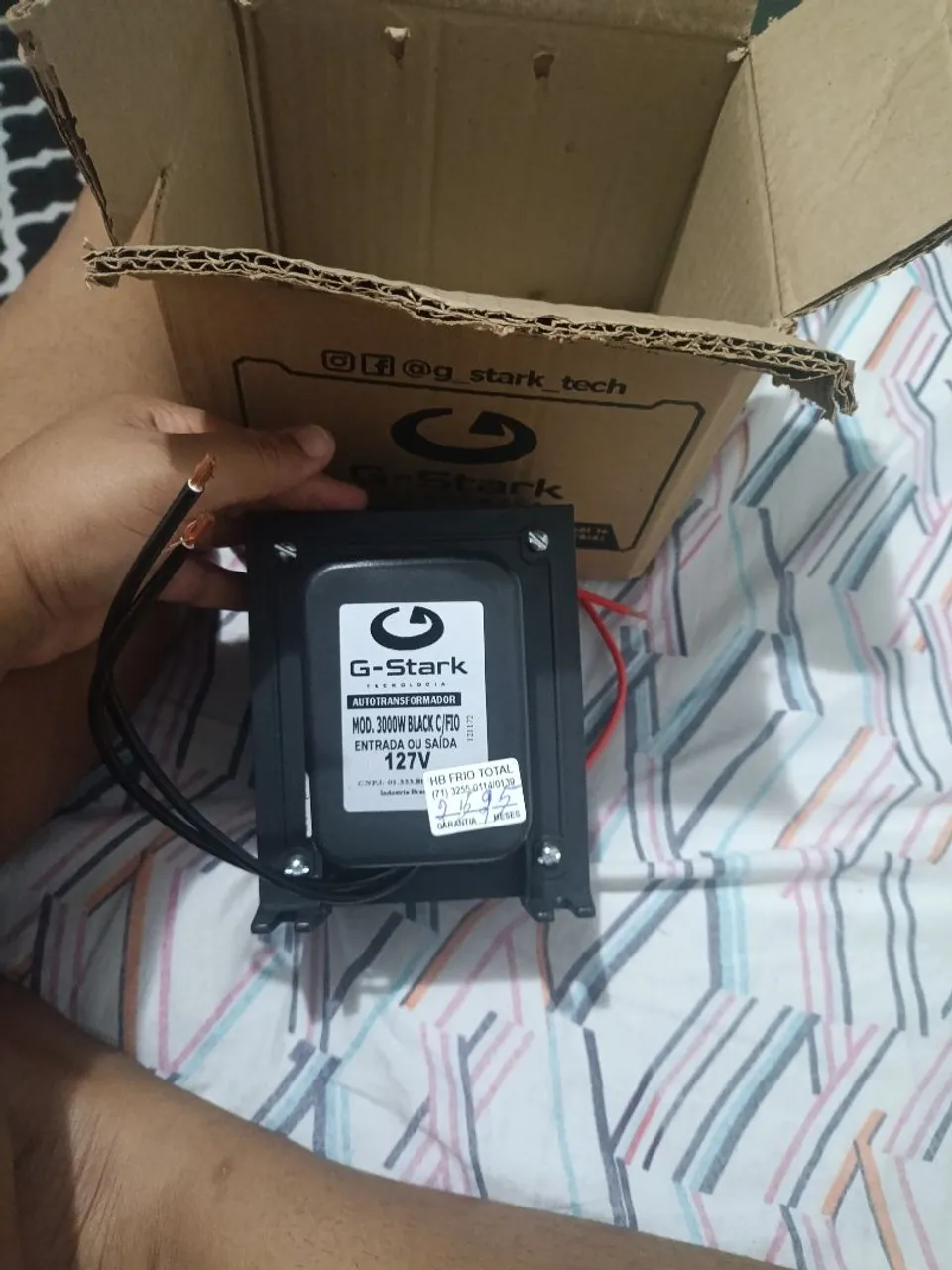 Autotransformador G-Stark 3000W 127V Black C/Fio