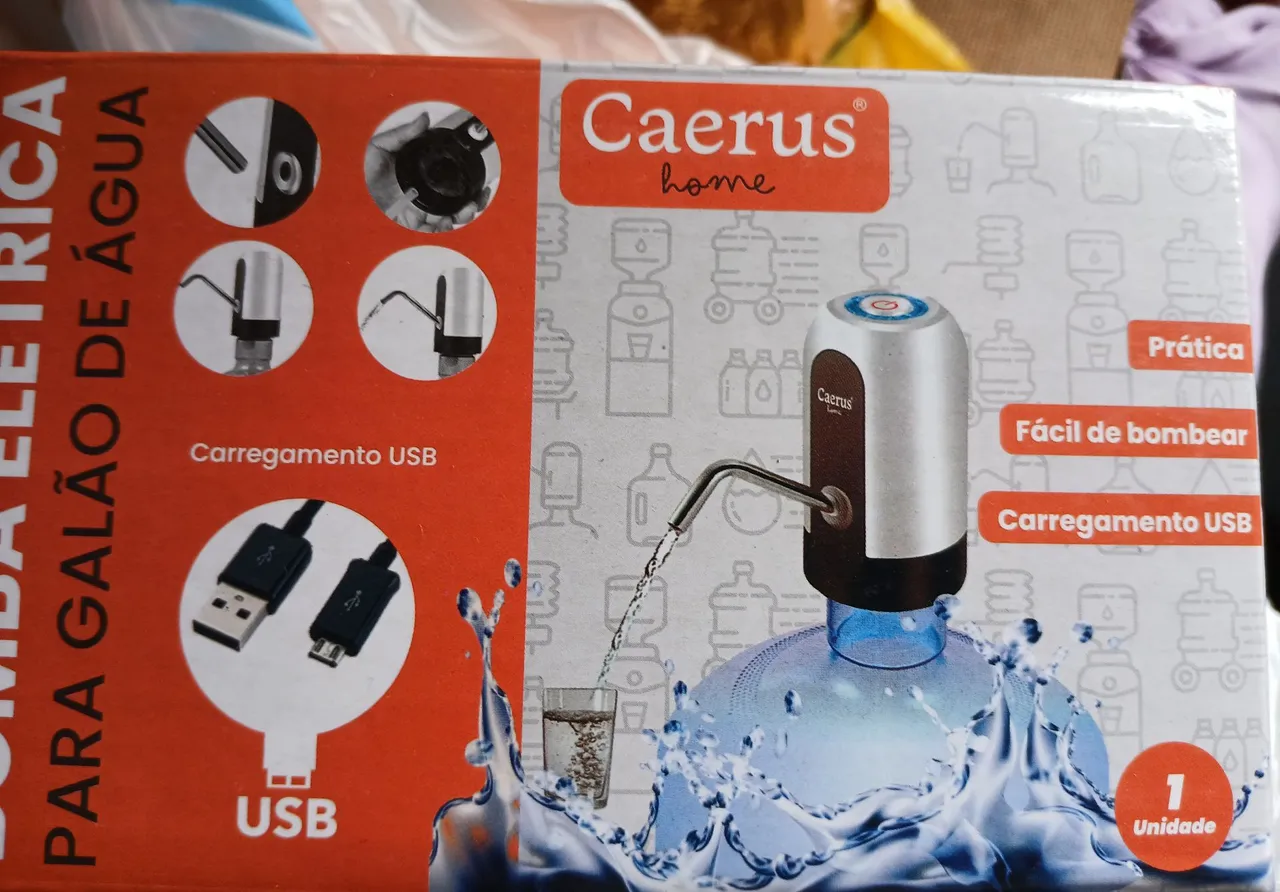Bomba Elétrica Para Galão de Água Caerus Home