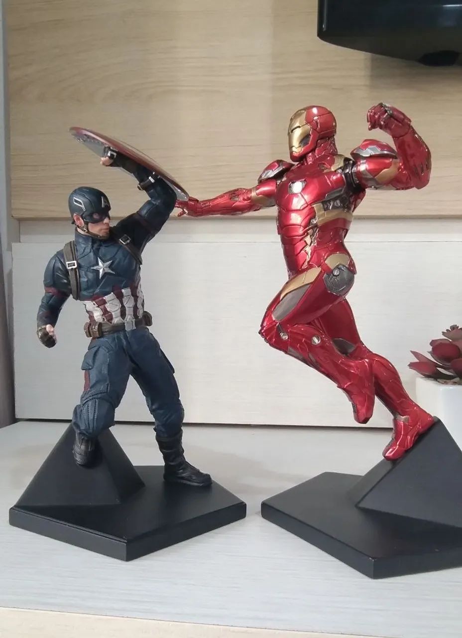 Estátuas Iron Studios: Capitão América e Homem de Ferro 1/10 - Foto 3